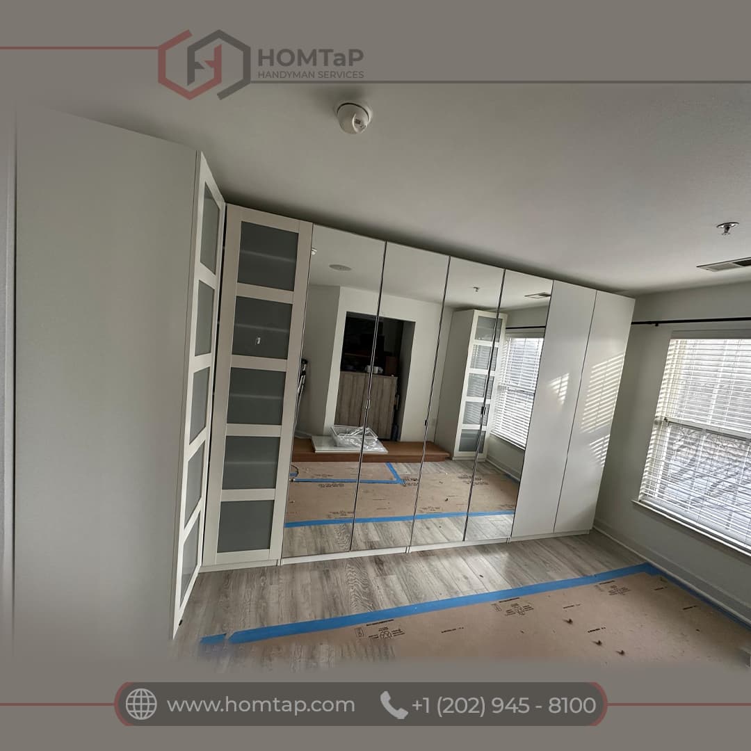 Elegant Wardrobe Installation - Before and After Transformation