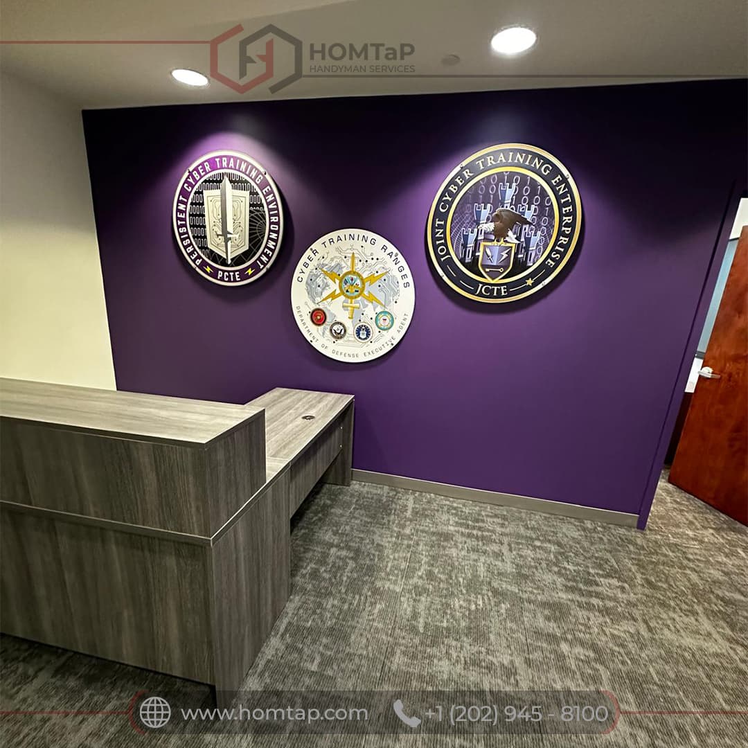 Elegant Office Reception Installation